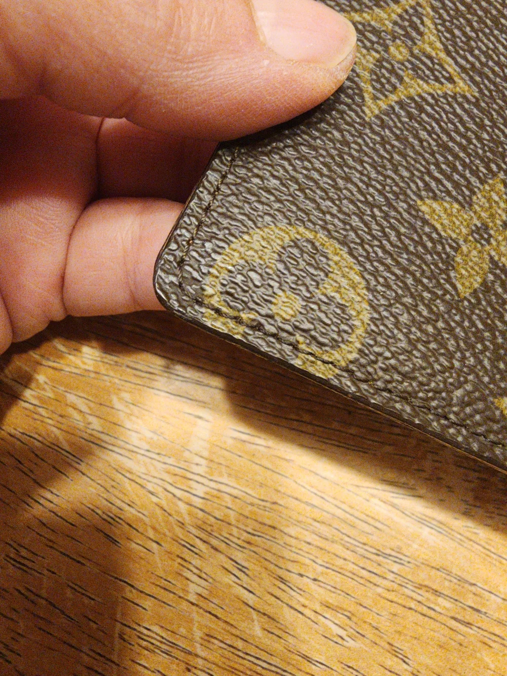 Louis Vuitton Monogram Canvas Card Case in Brown and Gold